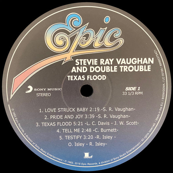 Stevie Ray Vaughan & Double Trouble : Texas Flood (LP, Album, RE, 180)