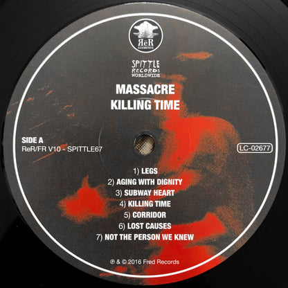 Massacre (2) : Killing Time (LP, Album, RE + LP, S/Sided + RE, RM)