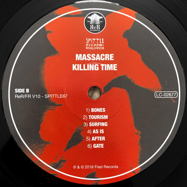 Massacre (2) : Killing Time (LP, Album, RE + LP, S/Sided + RE, RM)