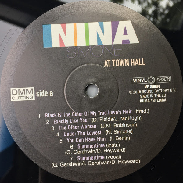 Nina Simone : Nina Simone At Town Hall (LP, Album, RE, 180)