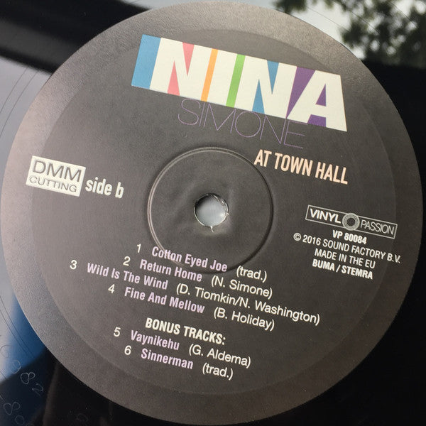 Nina Simone : Nina Simone At Town Hall (LP, Album, RE, 180)