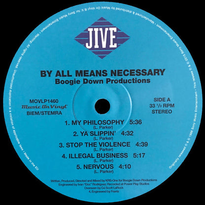 Boogie Down Productions : By All Means Necessary (LP, Album, RE, 180)