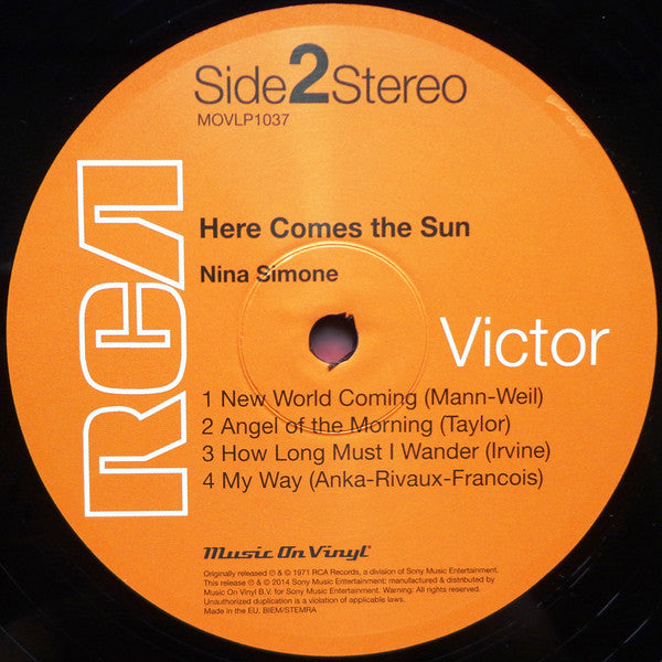 Nina Simone - Here Comes The Sun (LP, Album, RE, RM, 180) (Mint (M))