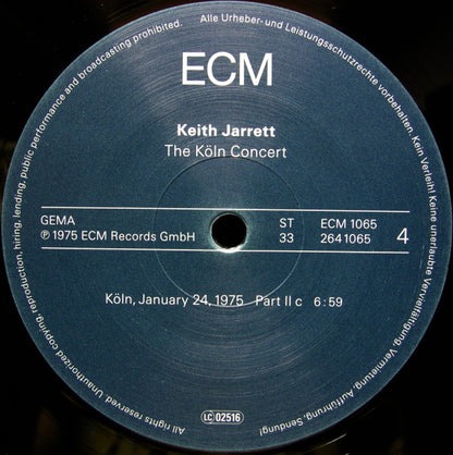 Keith Jarrett - The Köln Concert (2xLP, Album, D, 180) (Mint (M))